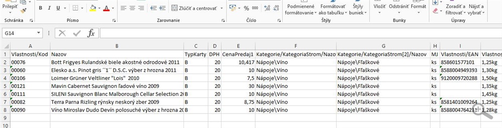 Import kariet - vzorový súbor Import kariet - vzorový súbor