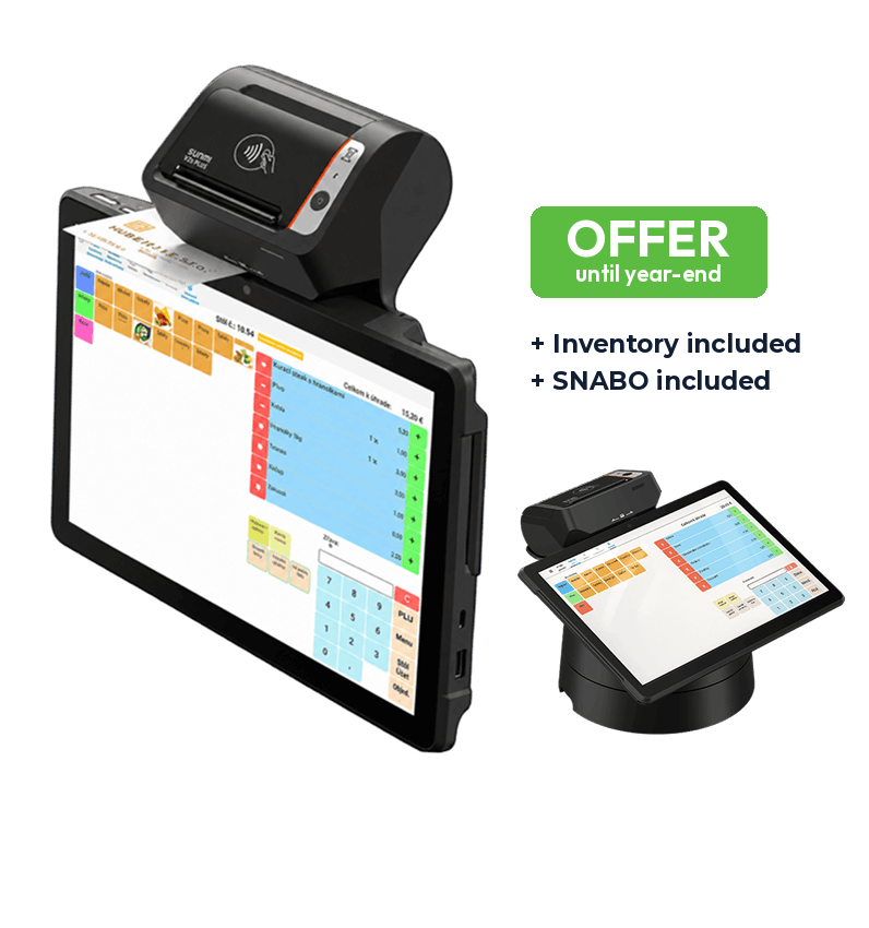 All-in-one P3MIX - mobile POS with a payment terminal, offer until year-end with inventory and SNABO included