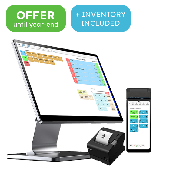 SWAN 15 inch bundle with a cash register, terminal and printer
