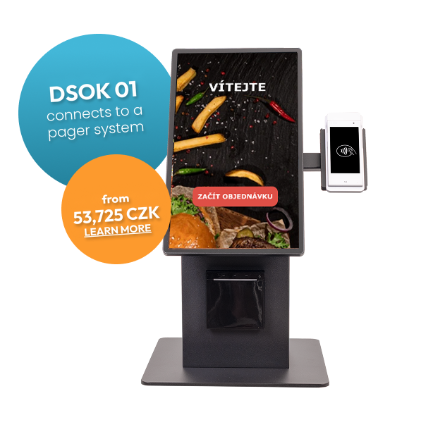 DSOK 01 kiosk, connects to a pager system, from 53,725 CZK