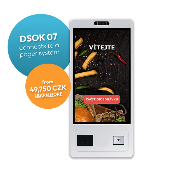 DSOK 07 kiosk, connects to a pager system, from 49,750 CZK