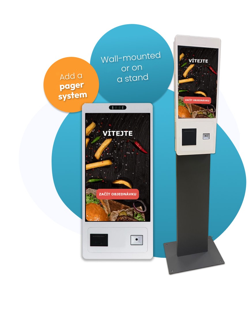 DSOK 07 kiosk, wall-mounted or on a stand, add a pager system