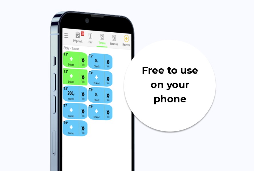 Mobile waiter free to use on your phone