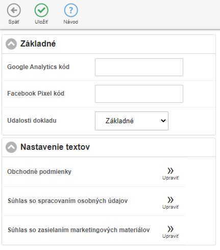 Rozšírené nastavenia POS Mobile Rozšírené nastavenia POS Mobile