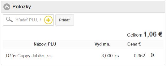 Seznam položek skladové výdejky Seznam položek skladové výdejky