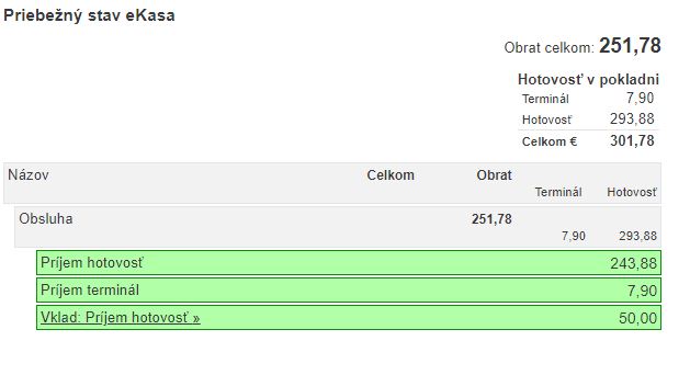 Priebežn&yacute; stav roz&uacute;čtovan&eacute;ho dňa