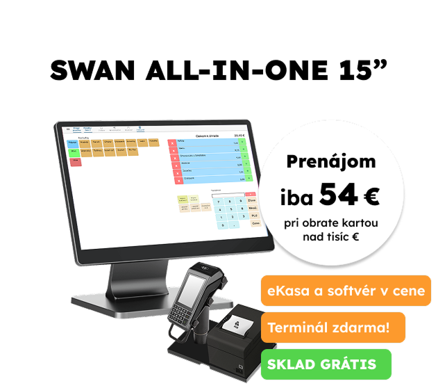 Combo Tablet 15“ eKasa + terminál + printer