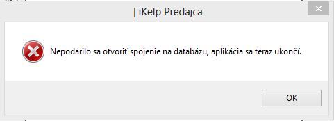 Chybové hlásenie aplikácie pri sieťovej inštalácii Chybové hlásenie aplikácie pri nepsrávne nastavených prístupových právach