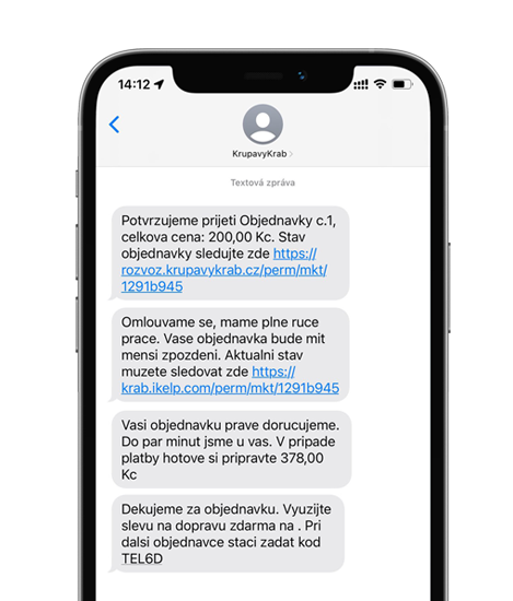 SMS notifikace