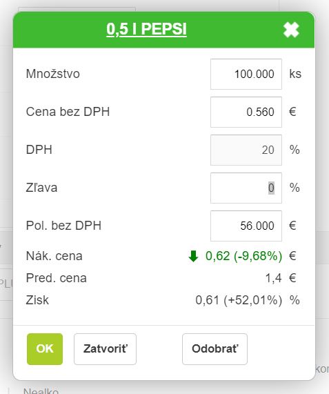 Príjem tovaru - definovanie prijímaného množstva a ceny Príjem tovaru - definovanie prijímaného množstva a ceny