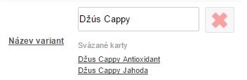 Karta se svázanýma variantama. Karta se svázanýma variantama.